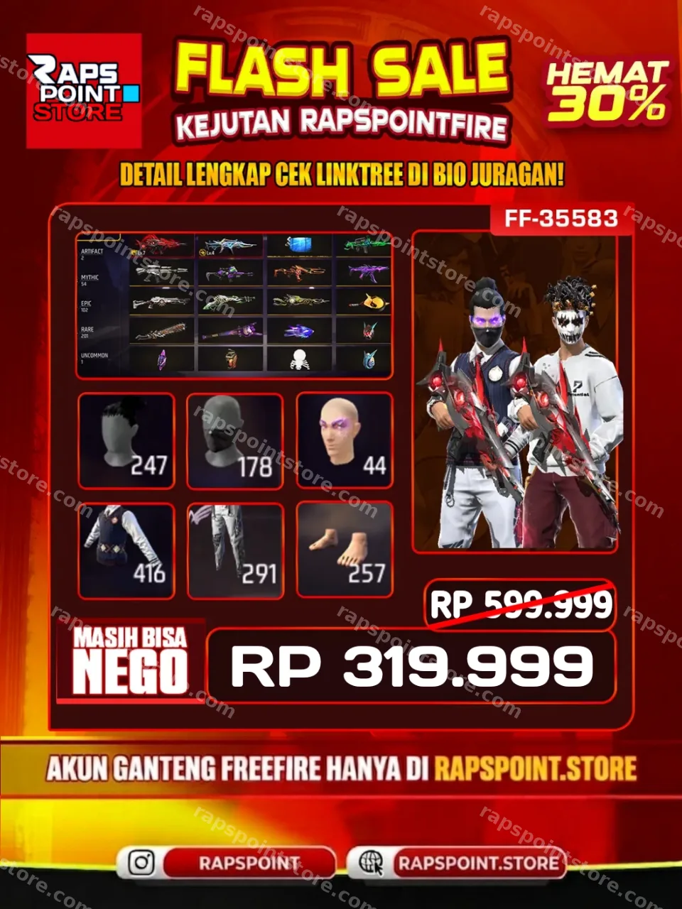 Evo Xm8 4, Evo Scar Megalodon 7, Sg 2 Lumut, Sg 2 Mamba, Sg 2 Bunny,Galactic Bunny On, Face Joker V2, Golden Futurnetic Bundle On